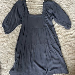 Blue flowy mini dress